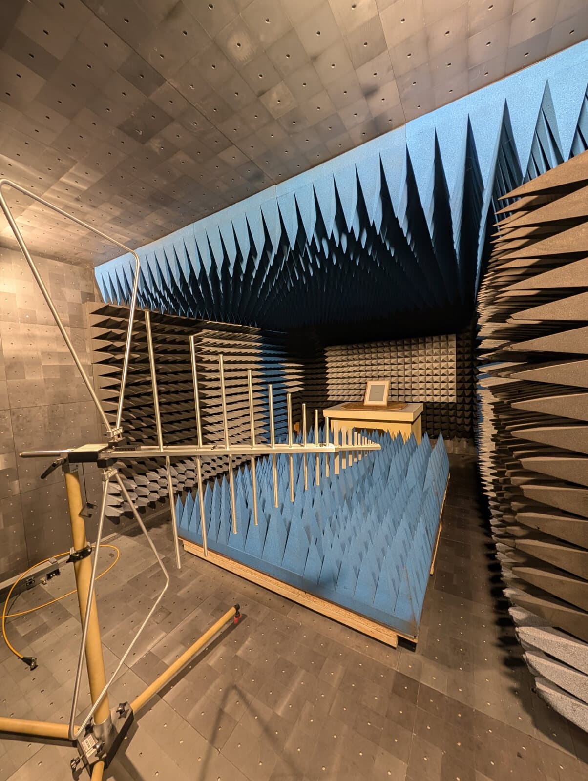OpenPaper device inside an anechoic chamber for EMC testing